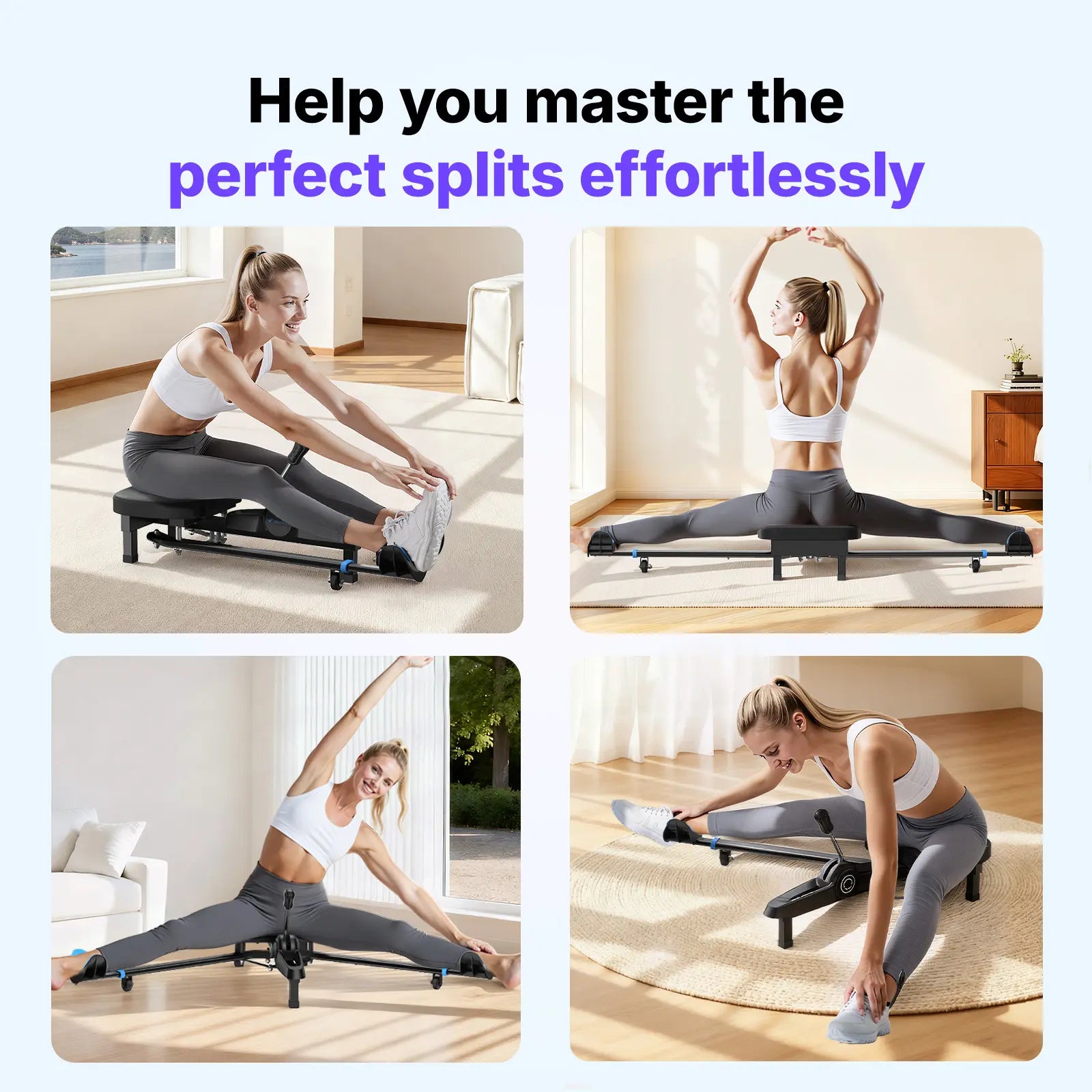 Boost Body Flexibility | 300LBS Load Leg Split Trainer Home Fitness Gear
