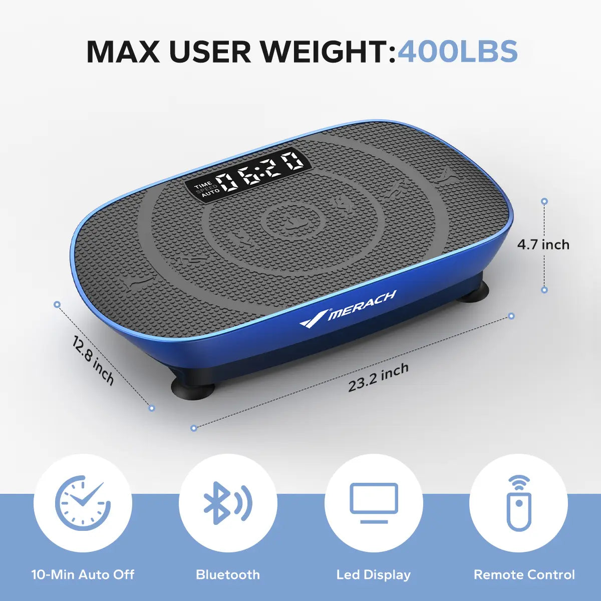 Summer Body Ready! 400LBS Vibration Plate with Lymphatic Drainage for Full Body Workout