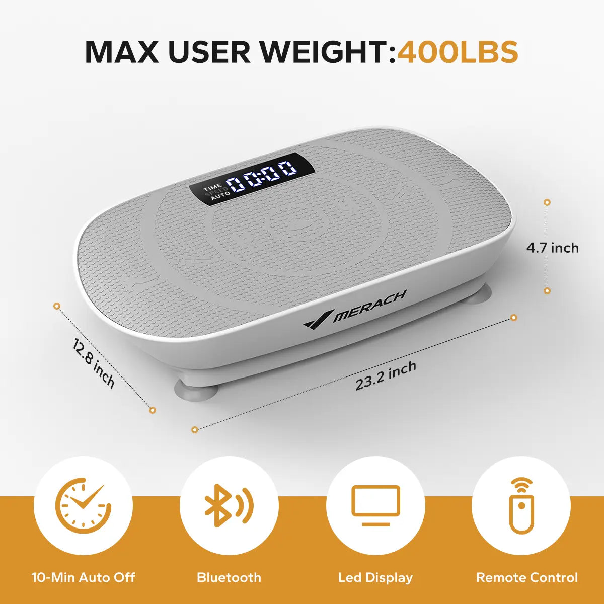 Summer Body Ready! 400LBS Vibration Plate with Lymphatic Drainage for Full Body Workout