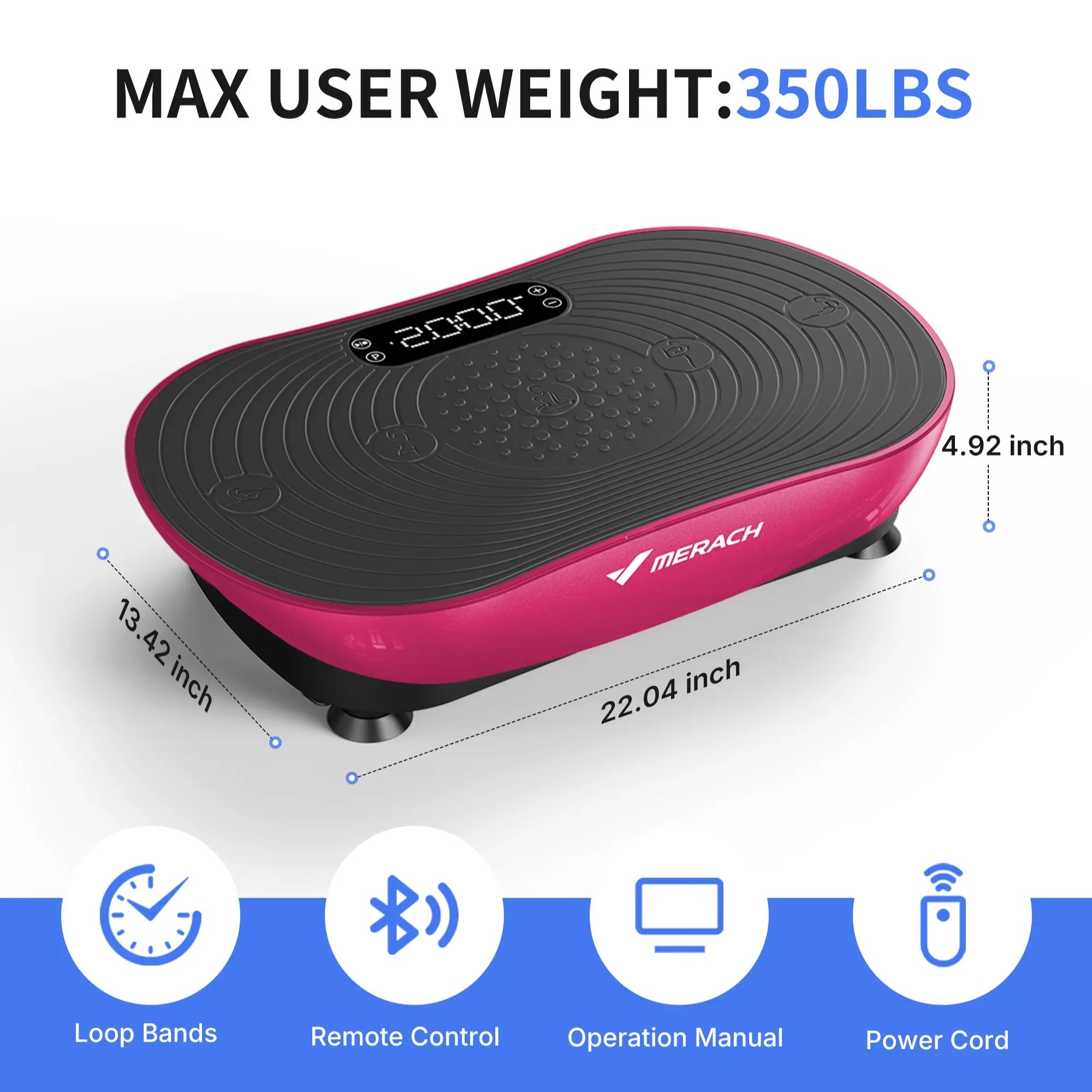 Summer Body Ready! 400LBS Vibration Plate with Lymphatic Drainage for Full Body Workout