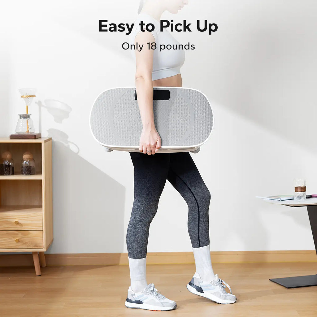 400LBS Vibration Plate, Lymphatic Drainage Machine Compact Full Body Home Workout Equipment