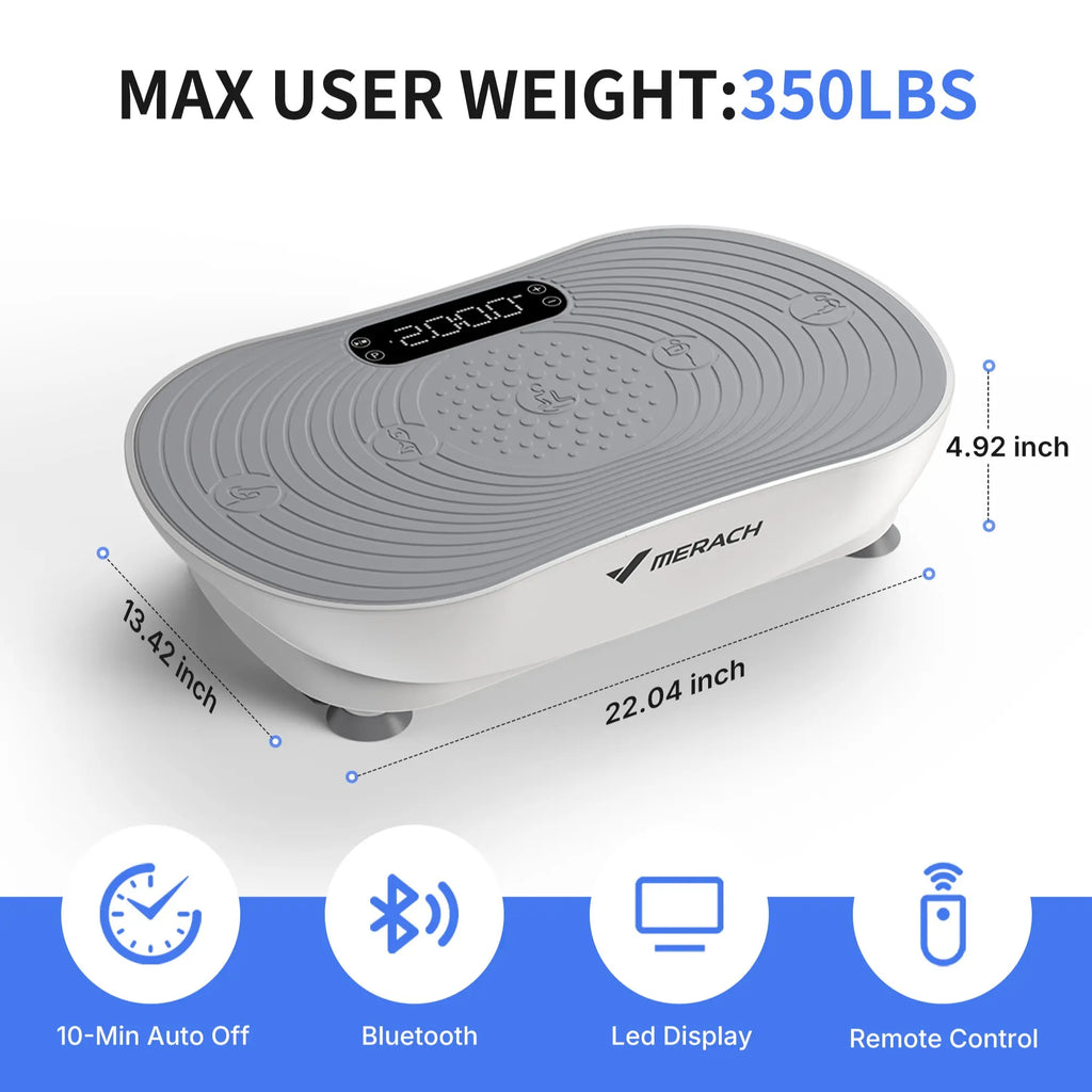 Summer Body Ready! 400LBS Vibration Plate with Lymphatic Drainage for Full Body Workout