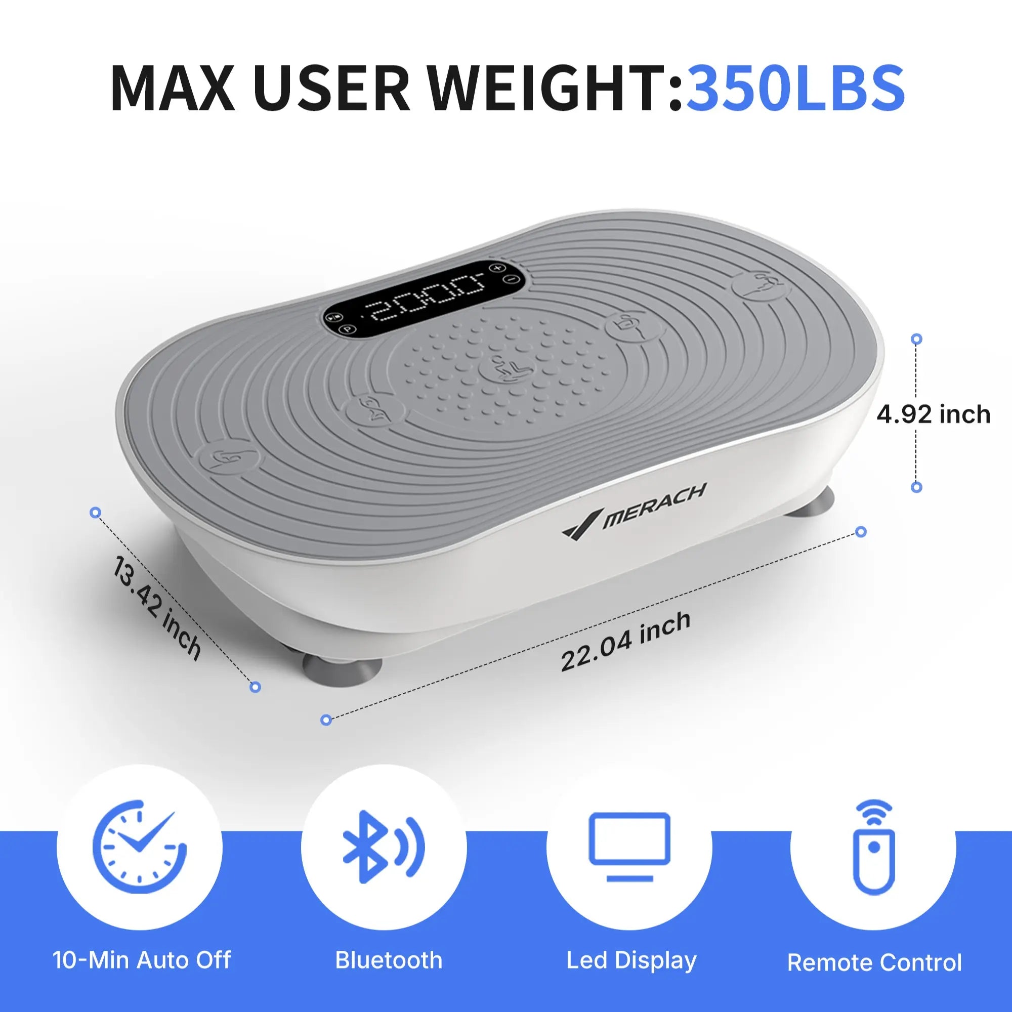 Summer Body Ready! 400LBS Vibration Plate with Lymphatic Drainage for Full Body Workout
